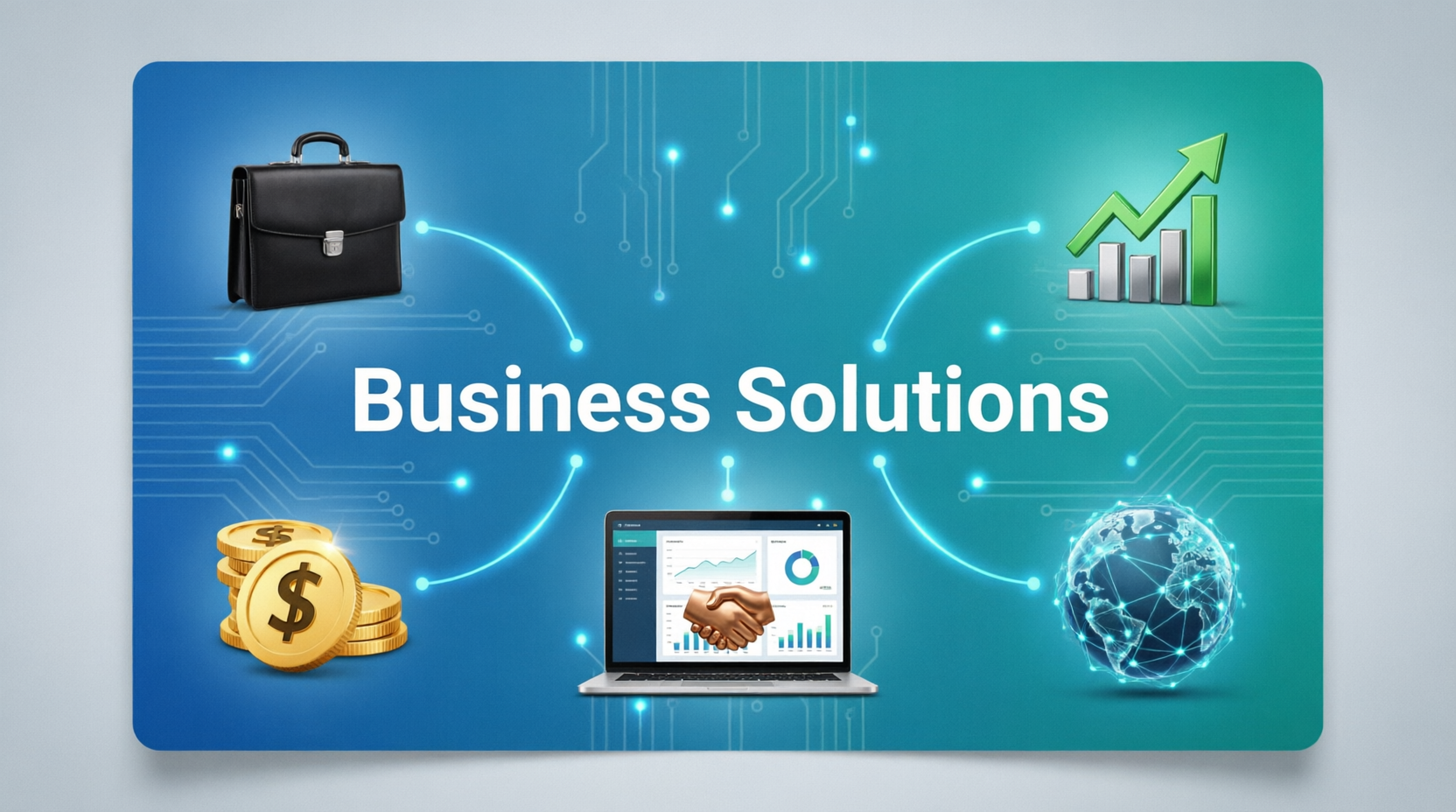 Business Solutions connected operations illustration